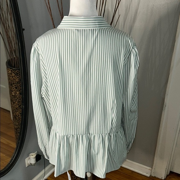 Zac & Rachel Mint and White Striped Shirt - Picture 7 of 8